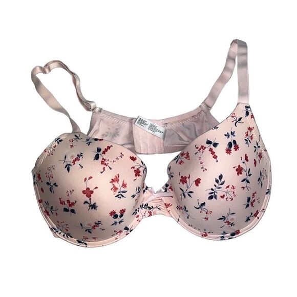 LAURA ASHLEY Pink Floral Bra Size 38C - Picture 1 of 4